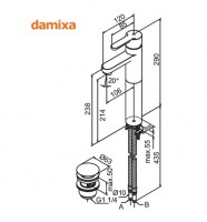 MONOMANDO LAVABO CAÑO ALTO WILLOW DAMIXA